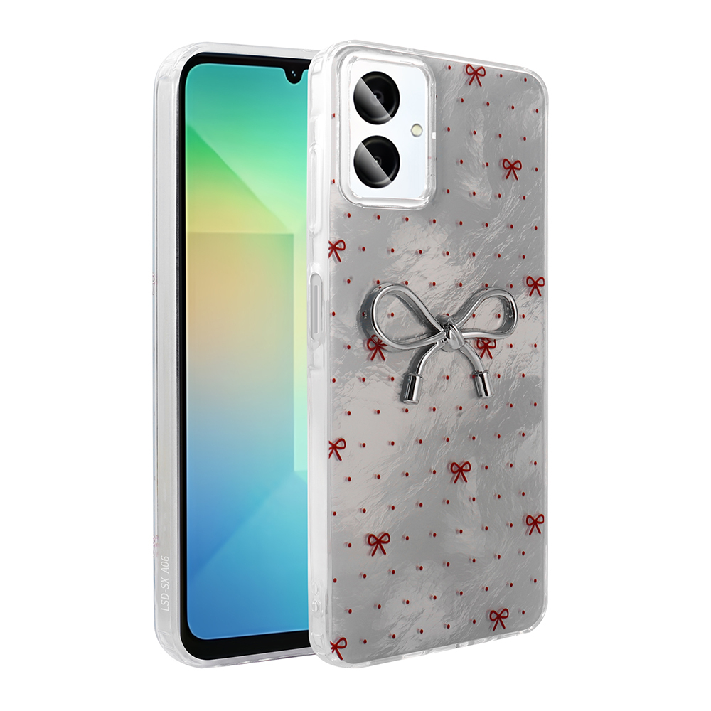 Galaxy A06 Kılıf Kamera Korumalı Figürlü NXXA Ponti Silikon Kapak - Açık Mavi