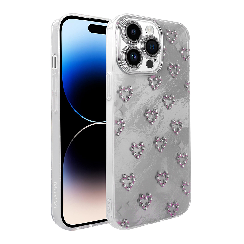 iPhone 14 Pro Max Kılıf Kamera Korumalı Figürlü NXXA Ponti Silikon Kapak - Beyaz