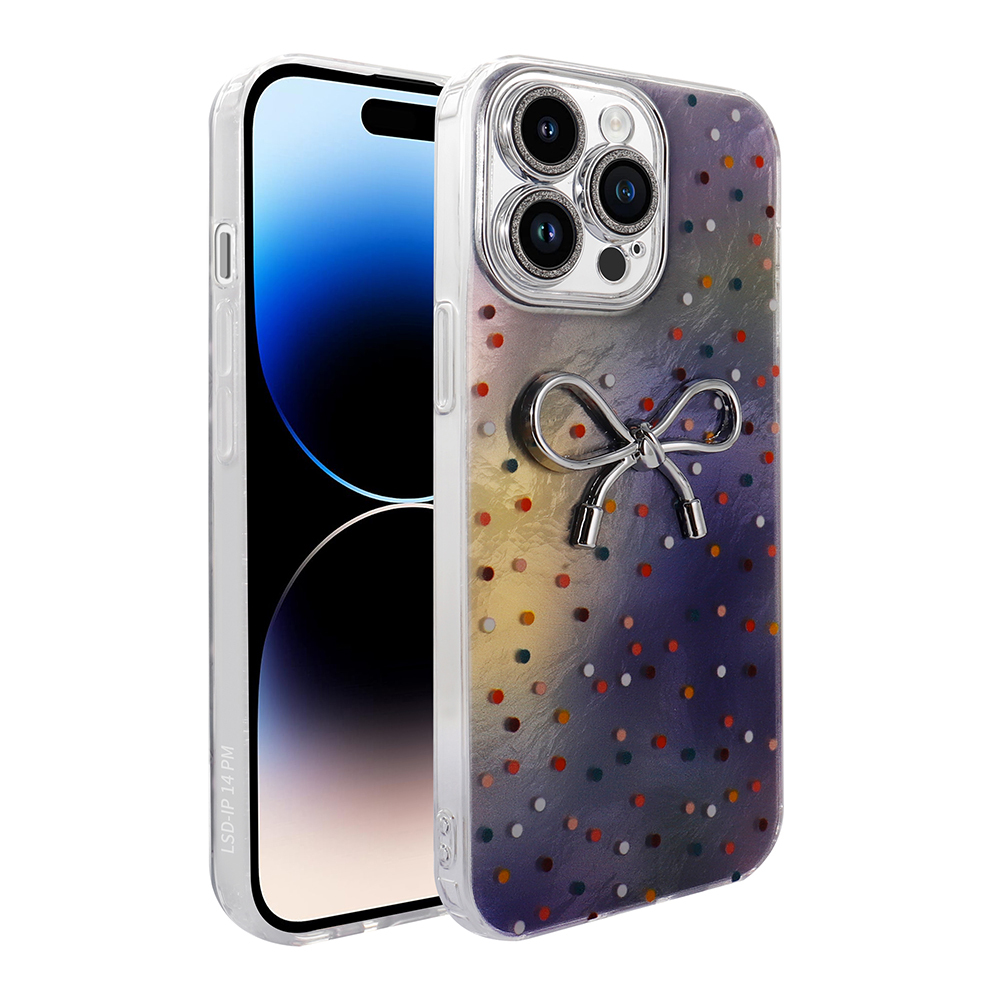 iPhone 14 Pro Max Kılıf Kamera Korumalı Figürlü NXXA Ponti Silikon Kapak - Lila