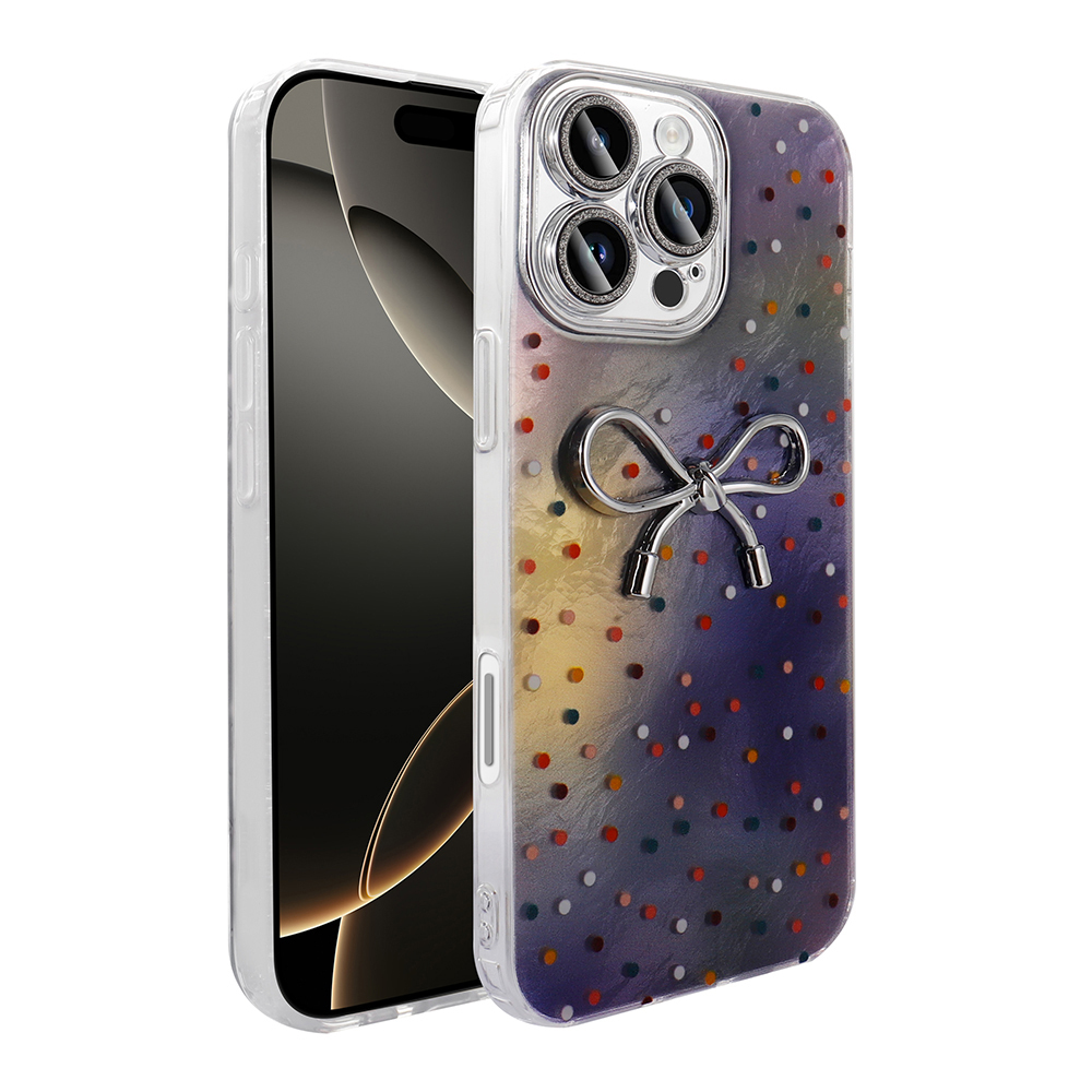 iPhone 16 Pro Max Kılıf Kamera Korumalı Figürlü NXXA Ponti Silikon Kapak - Lila