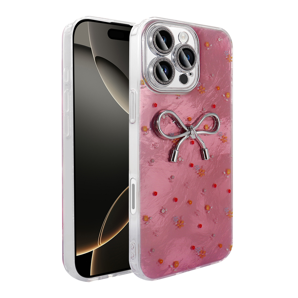 iPhone 16 Pro Max Kılıf Kamera Korumalı Figürlü NXXA Ponti Silikon Kapak - Açık Pembe