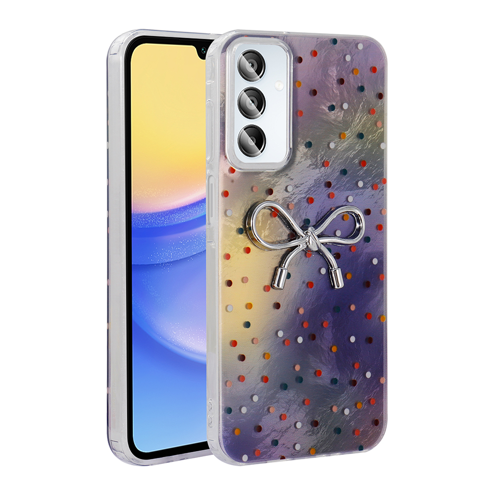 Galaxy A15 Kılıf Kamera Korumalı Figürlü NXXA Ponti Silikon Kapak - Lila