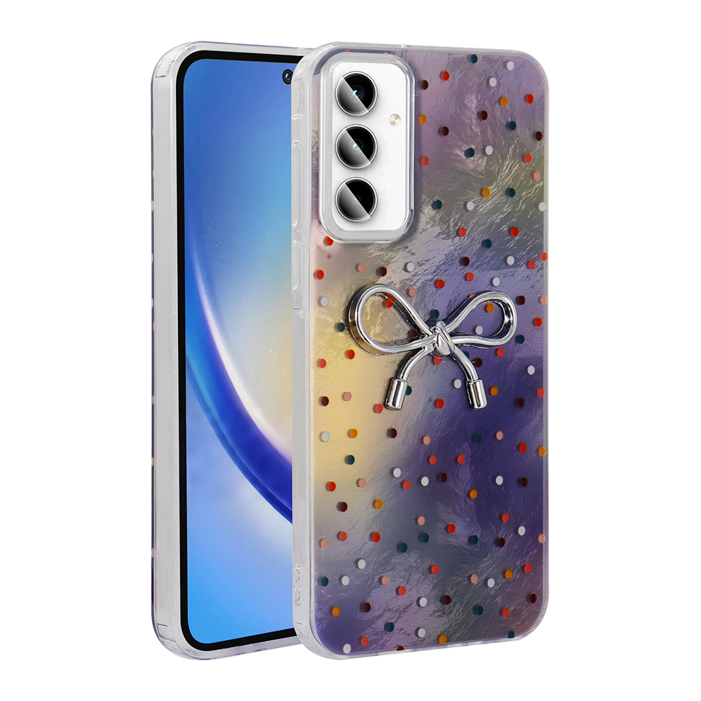 Galaxy A35 Kılıf Kamera Korumalı Figürlü NXXA Ponti Silikon Kapak - Lila