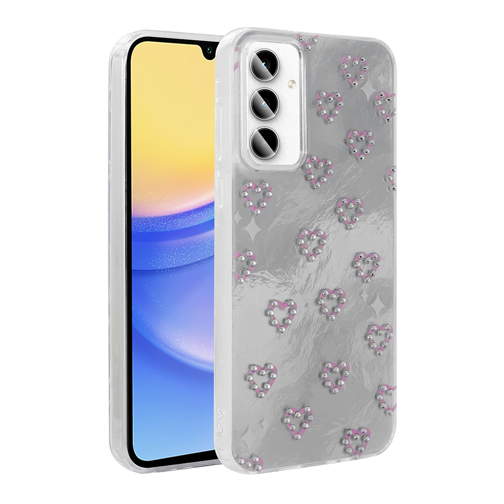 Galaxy A55 Kılıf Kamera Korumalı Figürlü NXXA Ponti Silikon Kapak - Beyaz