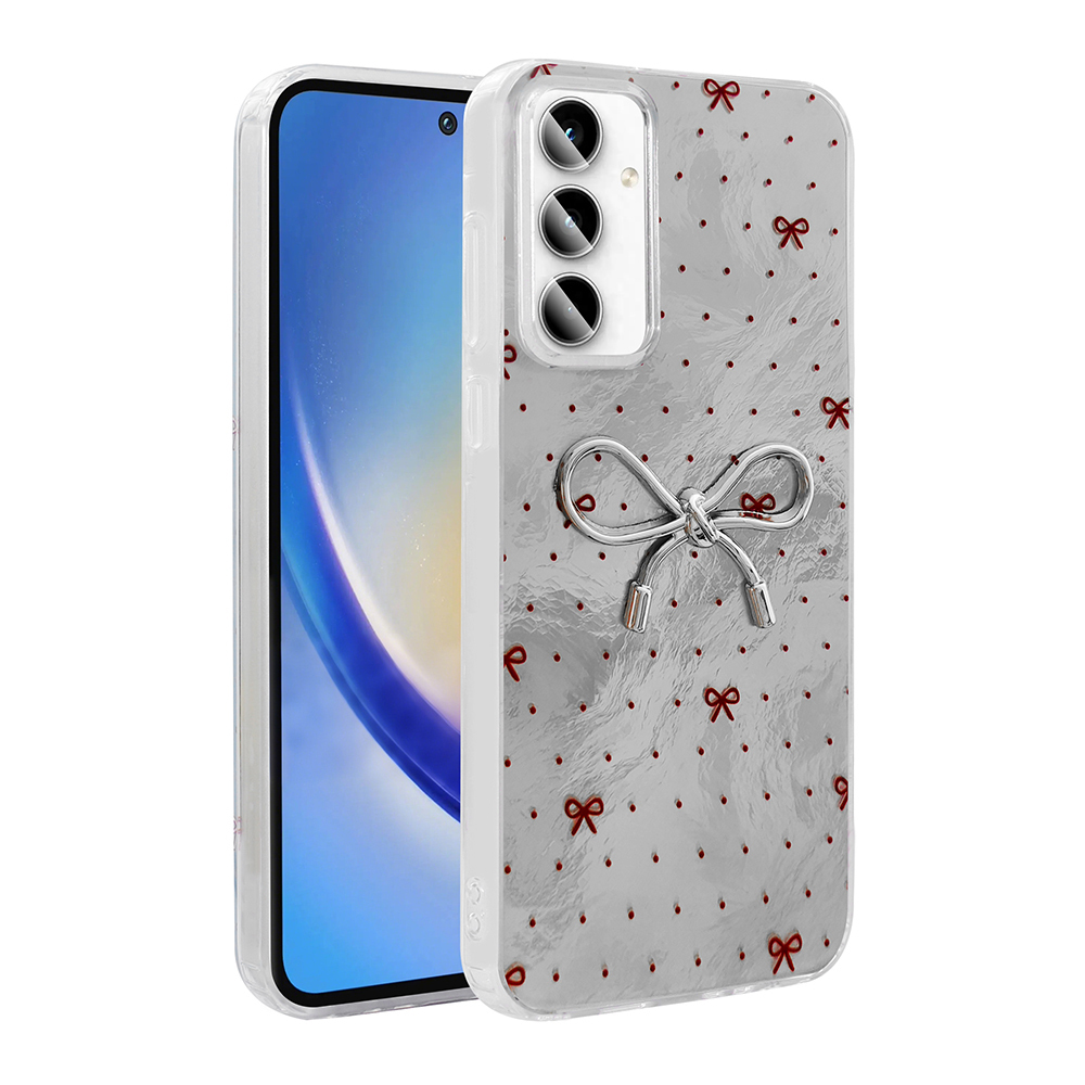 Galaxy A55 Kılıf Kamera Korumalı Figürlü NXXA Ponti Silikon Kapak - Açık Mavi