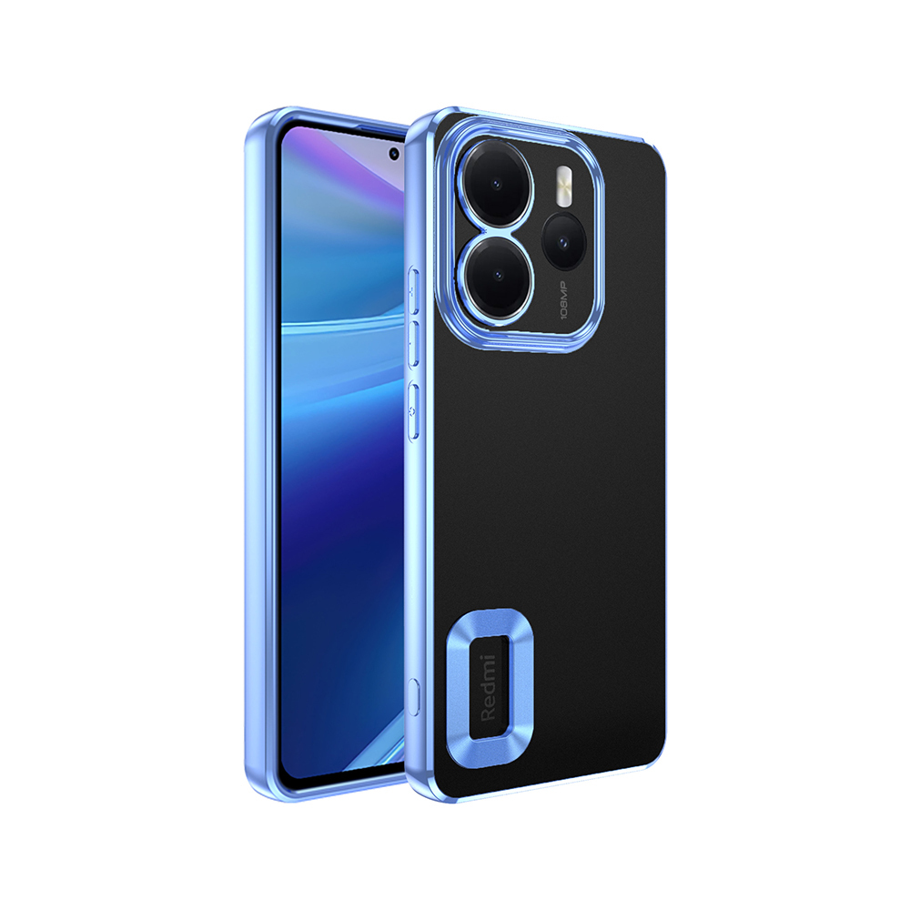 Redmi Note 14 4G Kılıf Kamera Korumalı Logo Gösteren NXXA Omega Kapak - Sierra Mavi