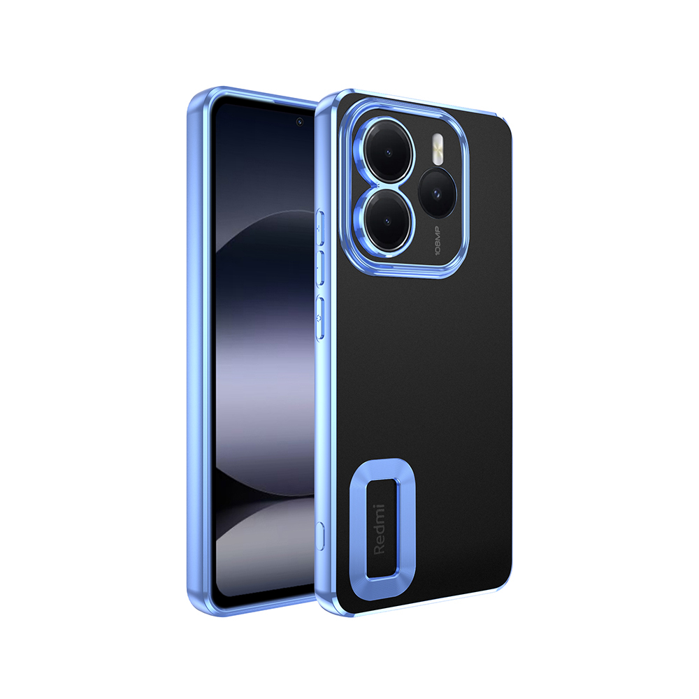 Redmi Note 14 5G Kılıf Kamera Korumalı Logo Gösteren NXXA Omega Kapak - Sierra Mavi