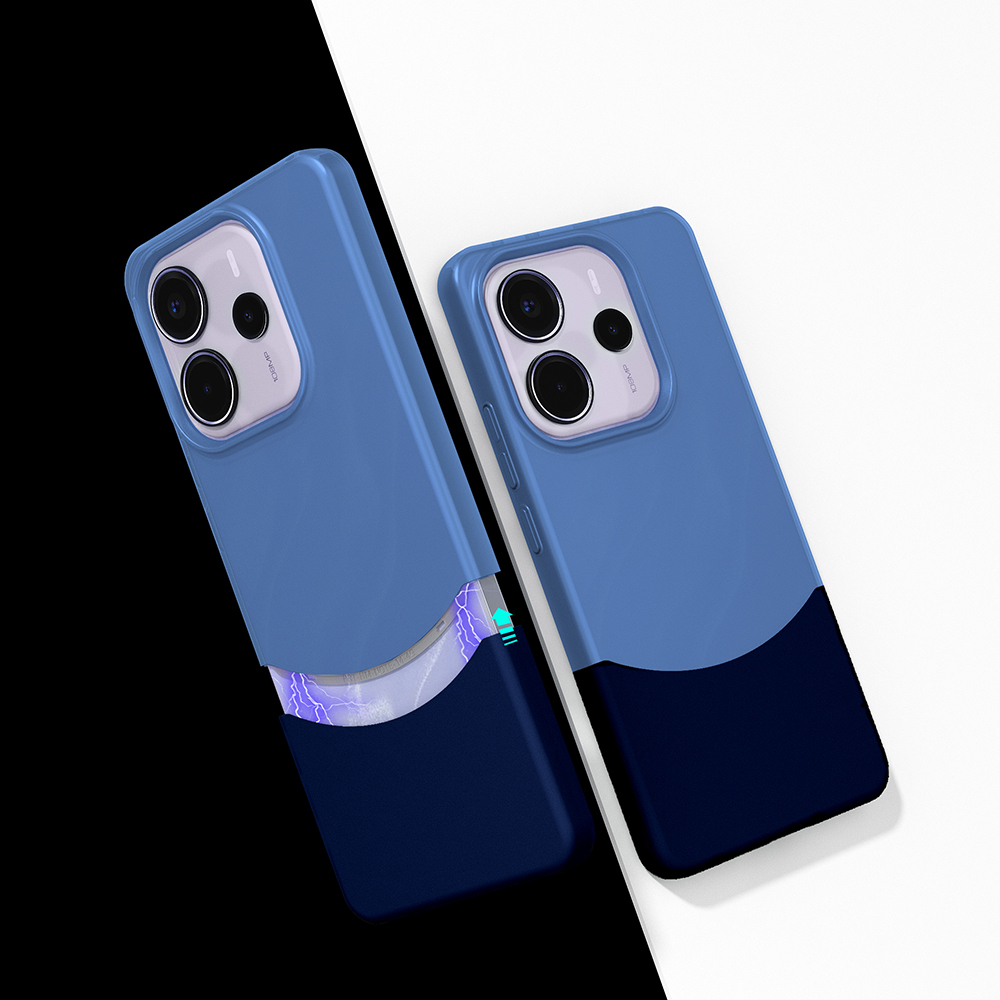 Redmi Note 14 4G Kılıf Mıknatıslı NXXA Duble Kapak - Lacivert