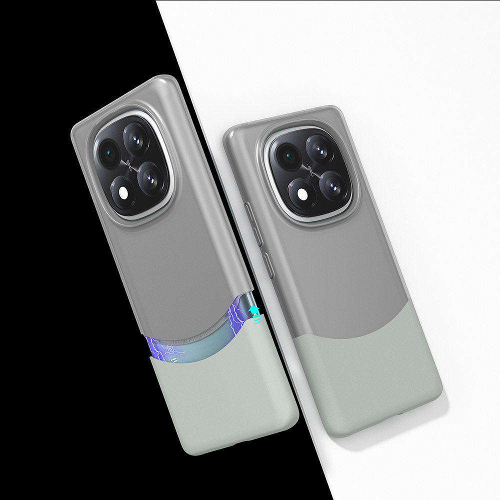 Redmi Note 14 Pro Plus Kılıf Mıknatıslı NXXA Duble Kapak - Gri