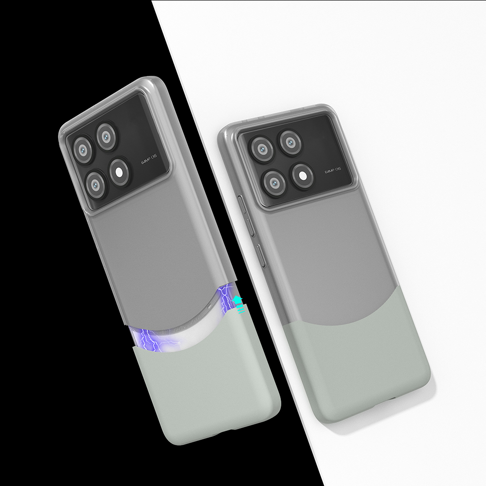 Poco X6 Pro Kılıf Mıknatıslı NXXA Duble Kapak - Gri
