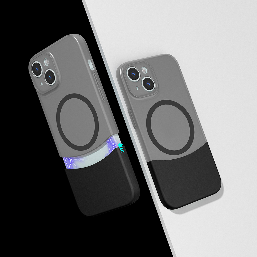 iPhone 14 Kılıf M-Safe Şarj Özellikli Mıknatıslı NXXA Duble Kapak - Siyah