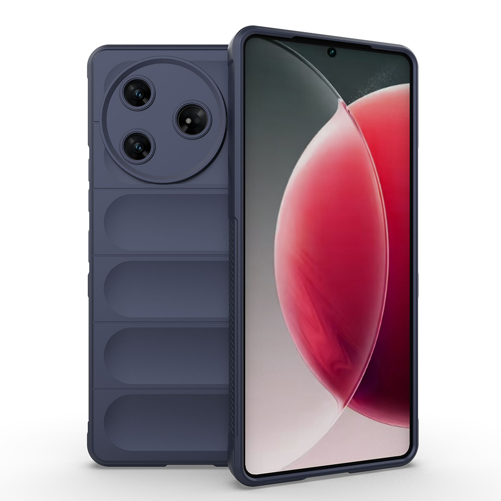 Tecno Spark 30 Pro Kılıf Esnek TPU Oyuklu Arka Yüzey Tasarımlı NXXA Etnik Silikon Kapak - Lacivert