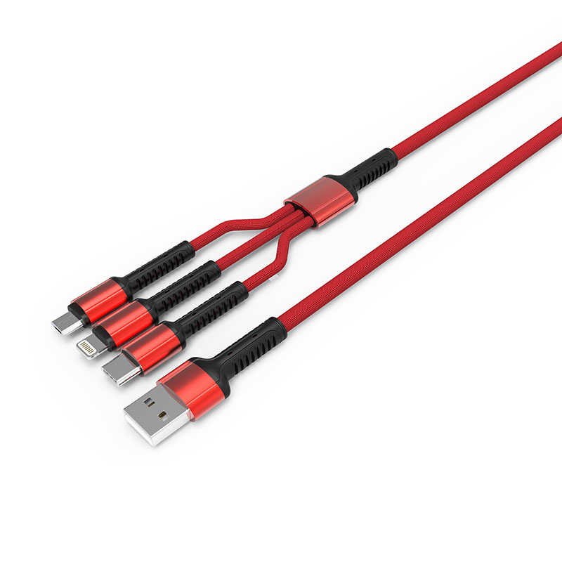 Kırmızı LC93 3 in 1 Usb Kablo