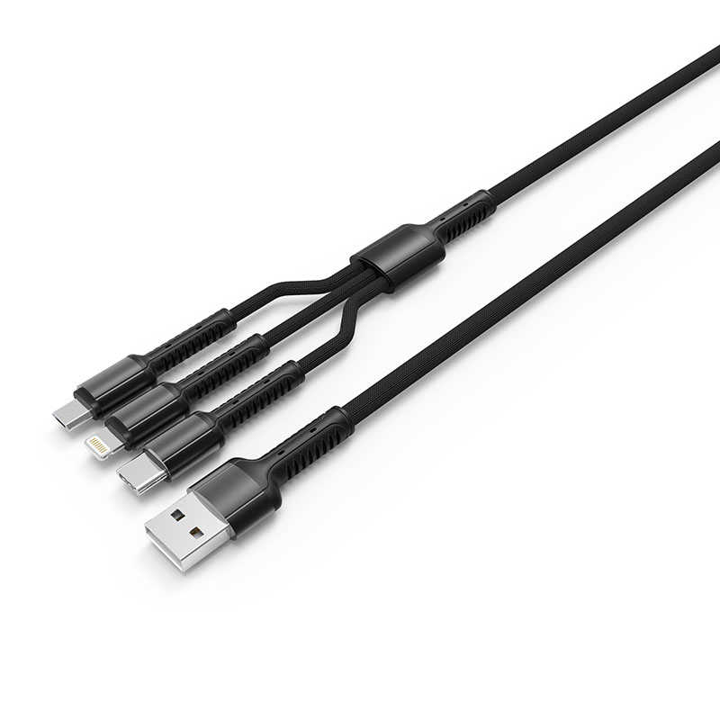 Siyah LC93 3 in 1 Usb Kablo