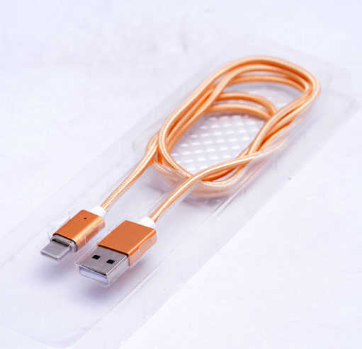Gold Metal Manyetic Uçlu Lightning Usb Kablo