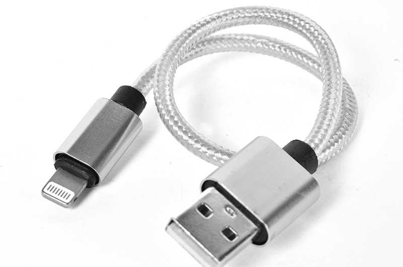 Gümüş 30 Cm Halat Lightning Usb Kablo