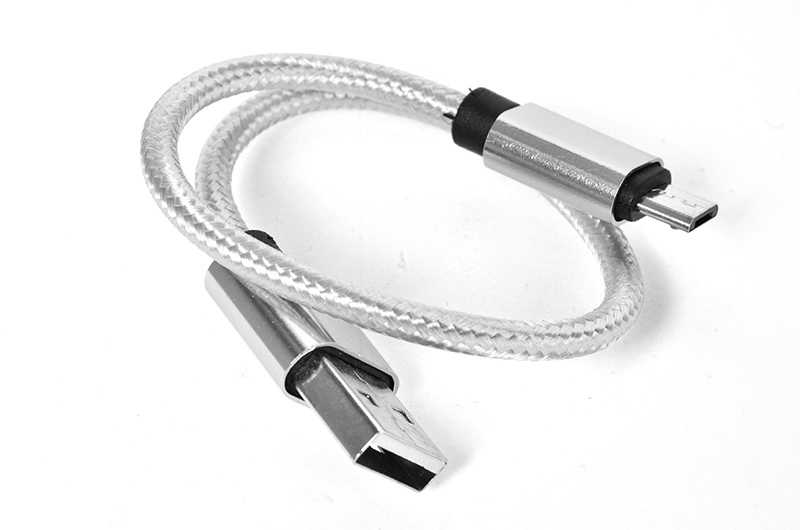 Gri 30 Cm Halat Micro Usb Kablo