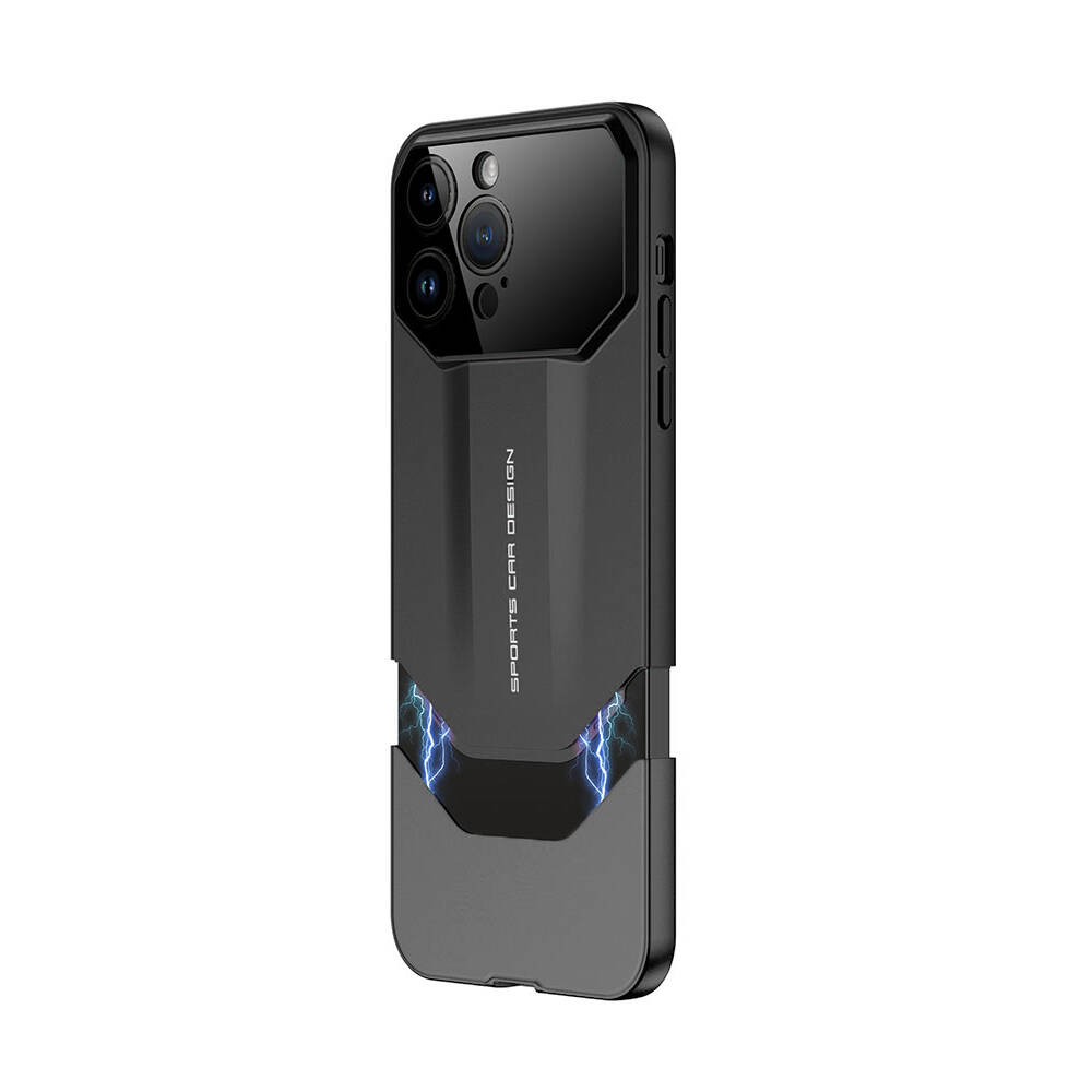 Apple iPhone 14 Pro Max Kılıf Çift Parçalı NXXA Ays Pro İkili Kapak-Siyah-Gri