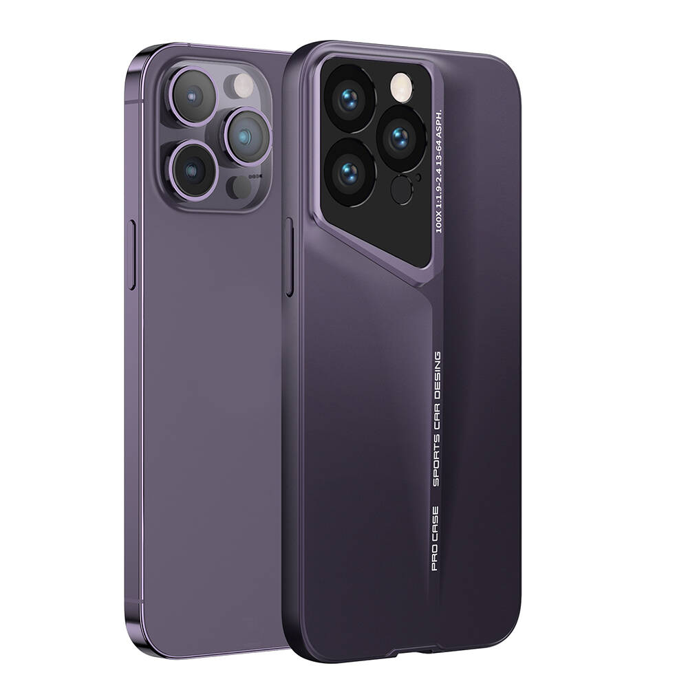 Apple iPhone 14 Pro Max Kılıf Ultra İnce Kamera Korumalı Sert Rubber NXXA Procase Kapak-Derin Mor
