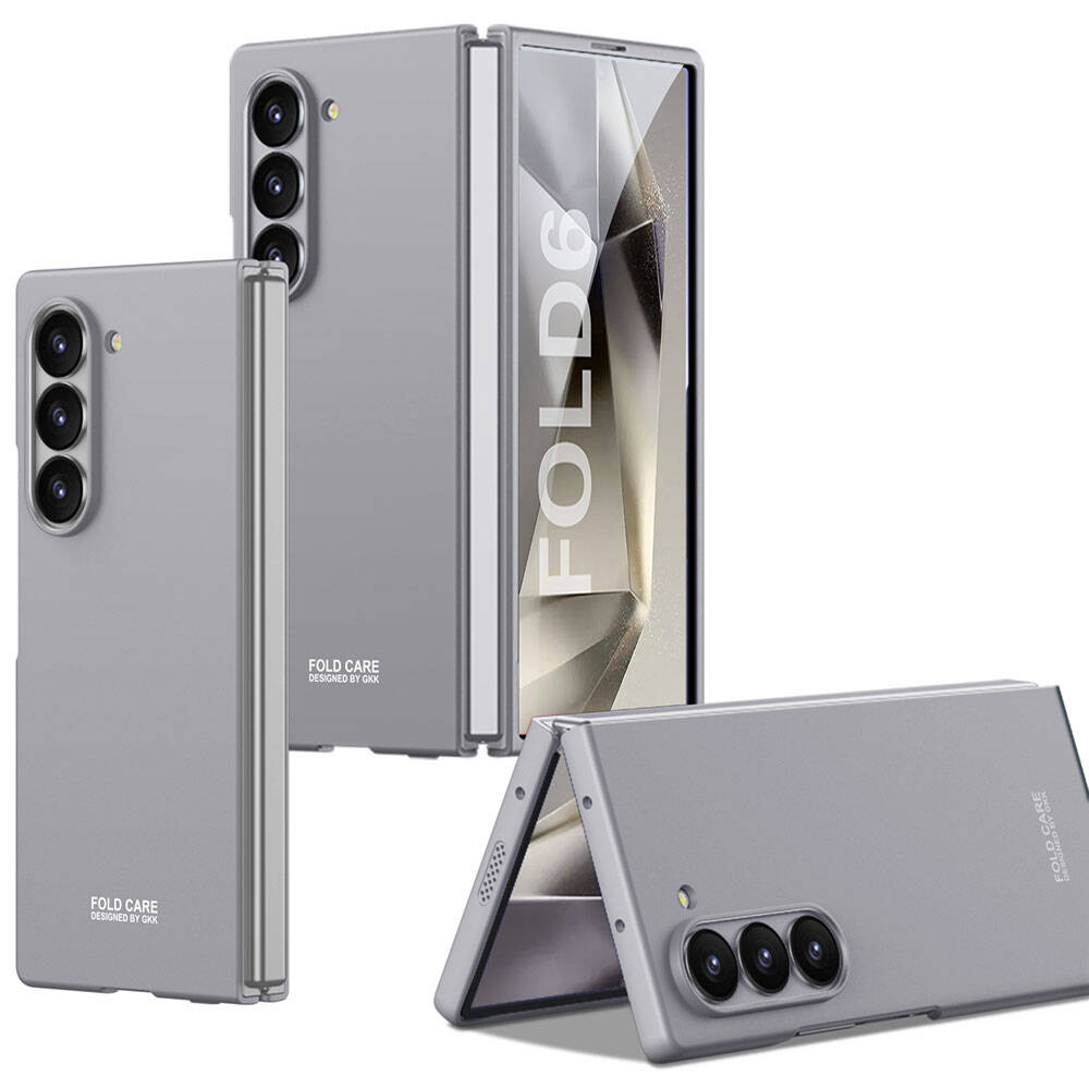 Galaxy Z Fold 6 Kılıf NXXA Sert Kıpta Kapak-Gri