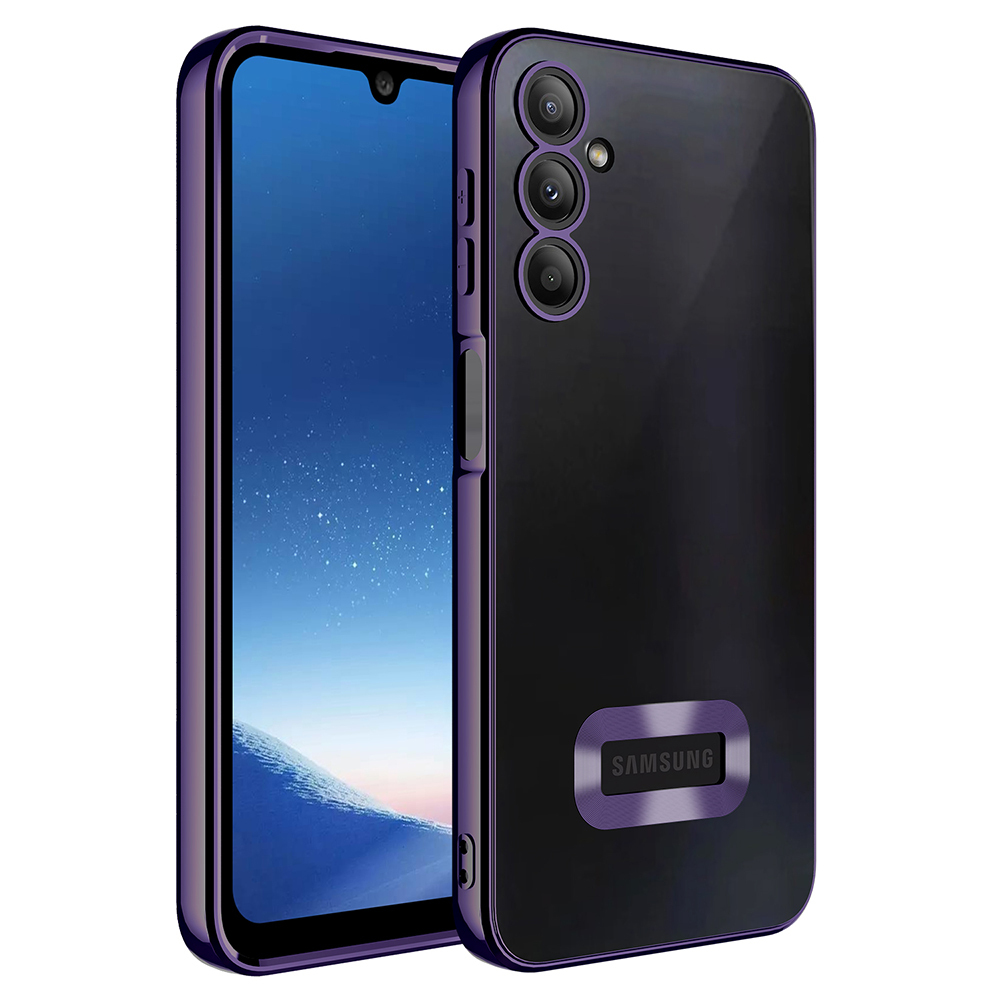Galaxy A26 Kılıf Kamera Korumalı Logo Gösteren NXXA Omega Kapak - Derin Mor