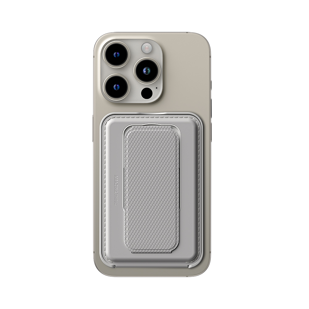 Amazingthing Glamour Link Fonksiyonel Çok Yönlü Grip Standlı Magnetik Kartlık - Gri