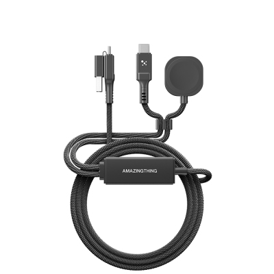 Amazingthing Thunder Pro 7X 100W Apple Watch Serisi Akıllı Saat Wireless 4in1 Type-C PD - Usb Hızlı Şarj Kablosu 1.5M - Amazingthing