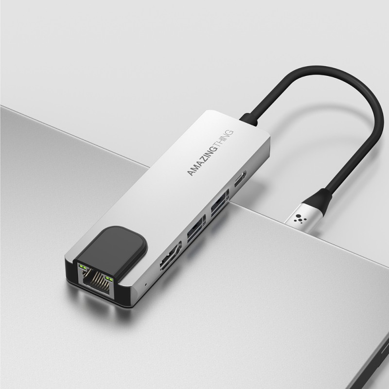 Amazingthing Thunder Pro RJ45 Type-C to HDTV 5in1 4K 60Hz Ethernet Dönüştürücü Adaptör - 9