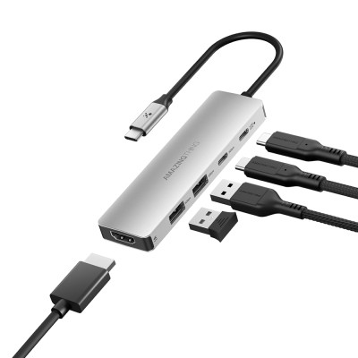 Amazingthing Thunder Pro Type-C to HDTV 5-in-1 4K 60Hz Converter Adapter - 6