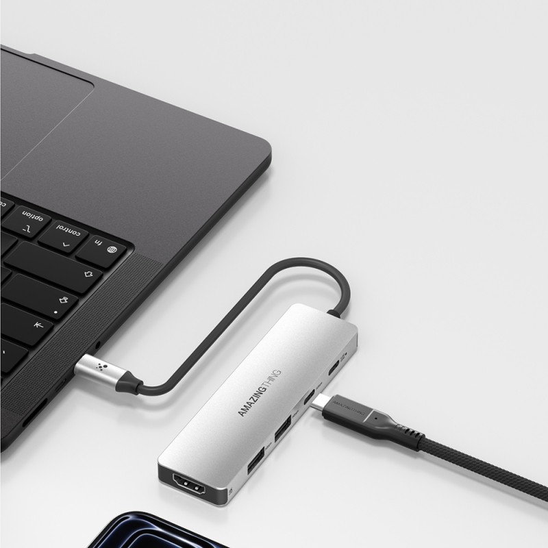 Amazingthing Thunder Pro Type-C to HDTV 5-in-1 4K 60Hz Converter Adapter - 10