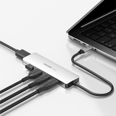 Amazingthing Thunder Pro Type-C to HDTV 5in1 4K 60Hz Dönüştürücü Adaptör - 8