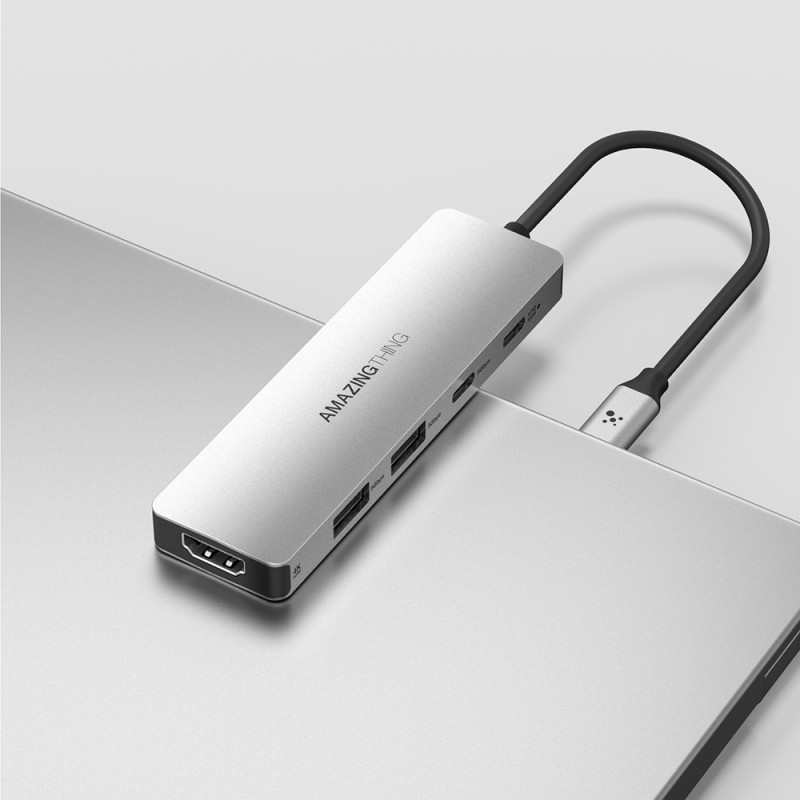 Amazingthing Thunder Pro Type-C to HDTV 5in1 4K 60Hz Dönüştürücü Adaptör - 11