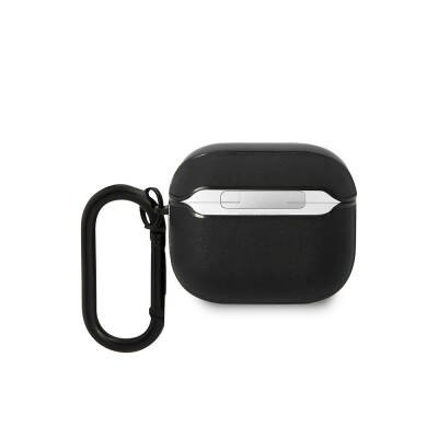 Apple Airpods 3. Nesil Kılıf BMW Orjinal Lisanslı PU Deri Mavi Beyaz Çizgili Metal Logolu Kapak - 2