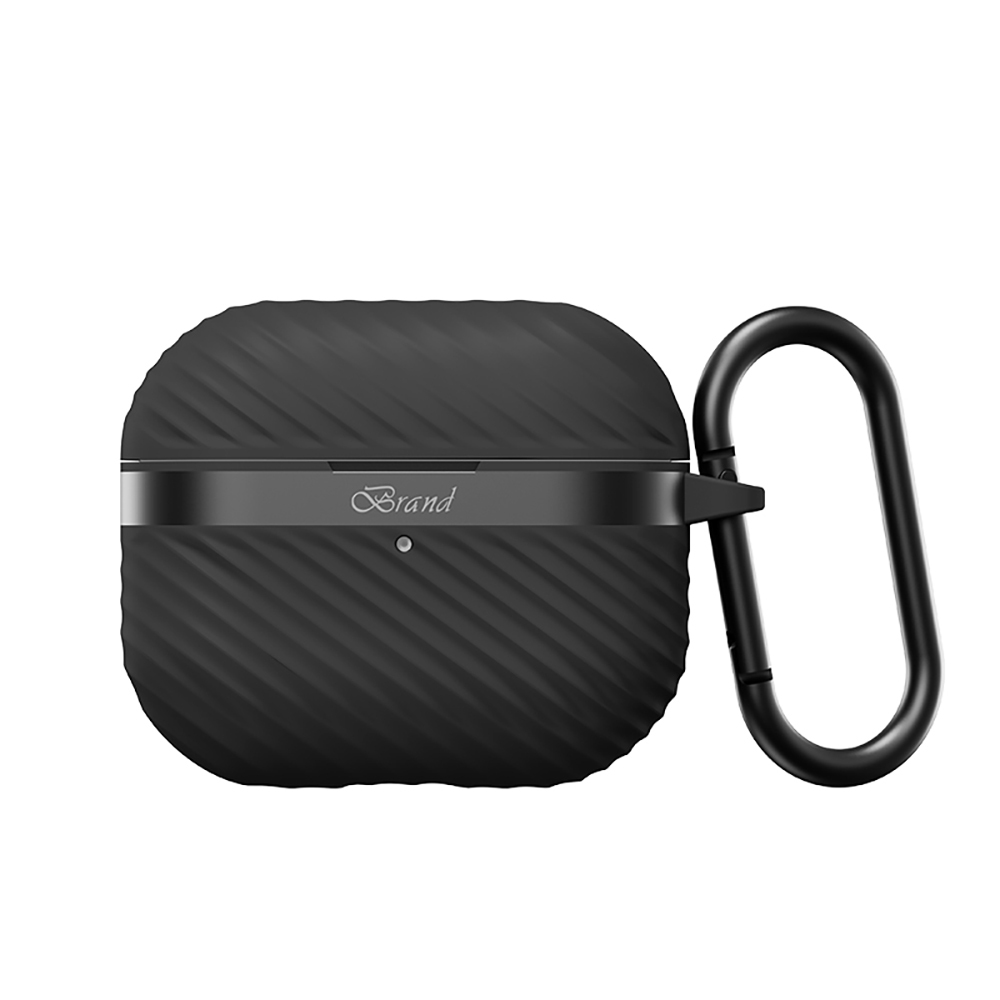 Apple AirPods 3. Nesil Kılıf M-Safe Şarj Özellikli Mutural Jiguang Serisi Silikon Kapak - Siyah
