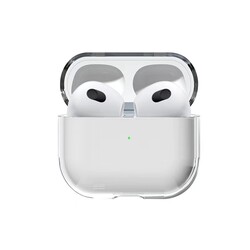 Apple Airpods 3. Nesil Kılıf Şeffaf Sert Kristal Zore Airbag 14 Kılıf - Zore
