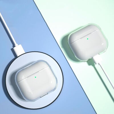 Apple Airpods 3. Nesil Kılıf Şeffaf Sert Kristal Zore Airbag 14 Kılıf - 2