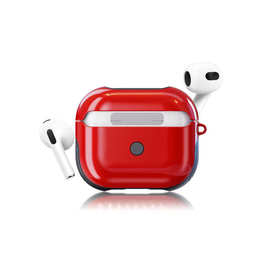 Apple Airpods 3. Nesil Kılıf Zore Shockproof Silikon - Kırmızı