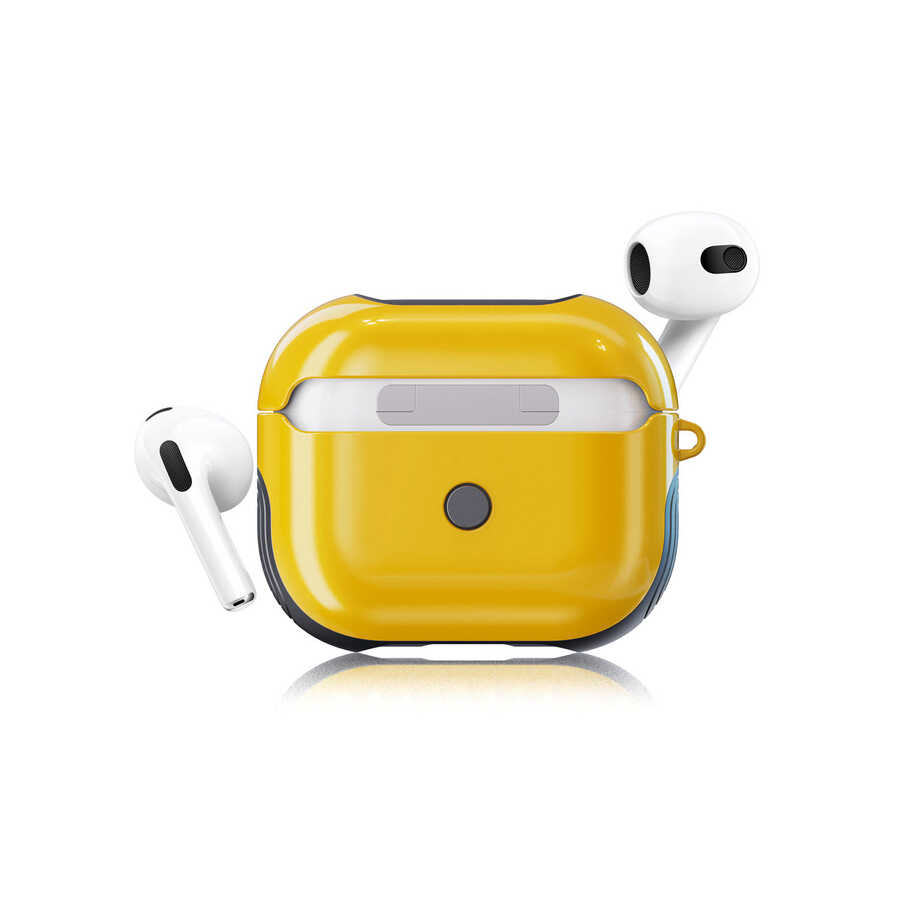 Apple Airpods 3. Nesil Kılıf Zore Shockproof Silikon - Sarı