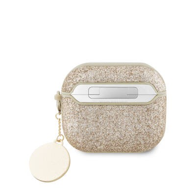 Apple AirPods 3rd Generation Case – Guess Officially Licensed – Glitter Diamond Heart Charm & Chain Cover - 5
