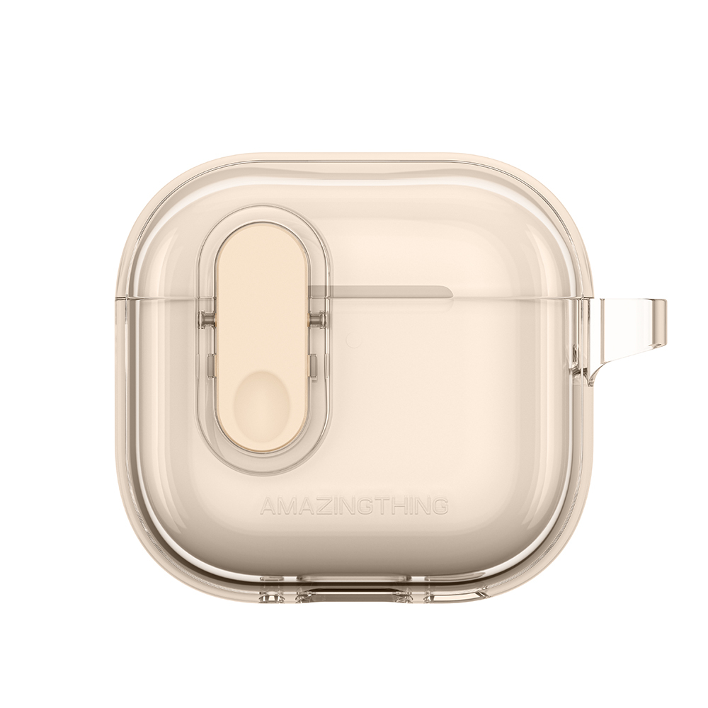 Apple Airpods 4 Amazingthing Magnetik Kilit Tasarımlı Minimal Serisi Kılıf - Desert Titanyum