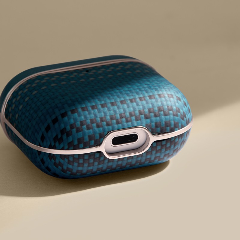 Apple Airpods 4 Kılıf Aramid Fiber Pitaka Tactile Woven Sunset-Moonrise Serisi Kapak - 20
