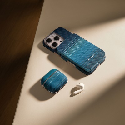 Apple Airpods 4 Kılıf Aramid Fiber Pitaka Tactile Woven Sunset-Moonrise Serisi Kapak - 21