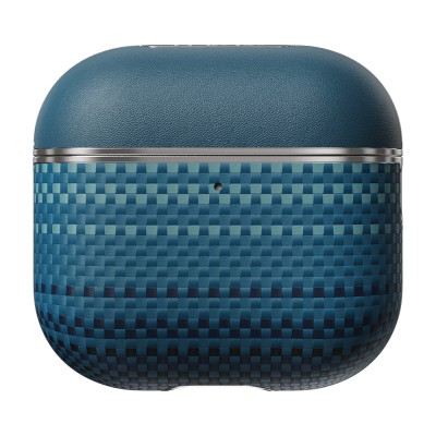 Apple Airpods 4 Kılıf Aramid Fiber Pitaka Tactile Woven Sunset-Moonrise Serisi Kapak - 3