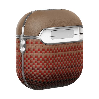 Apple Airpods 4 Kılıf Aramid Fiber Pitaka Tactile Woven Sunset-Moonrise Serisi Kapak - 6