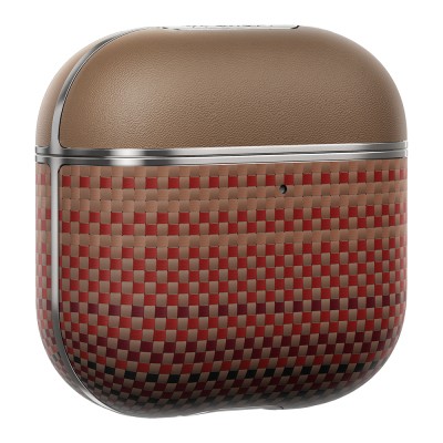 Apple Airpods 4 Kılıf Aramid Fiber Pitaka Tactile Woven Sunset-Moonrise Serisi Kapak - 10