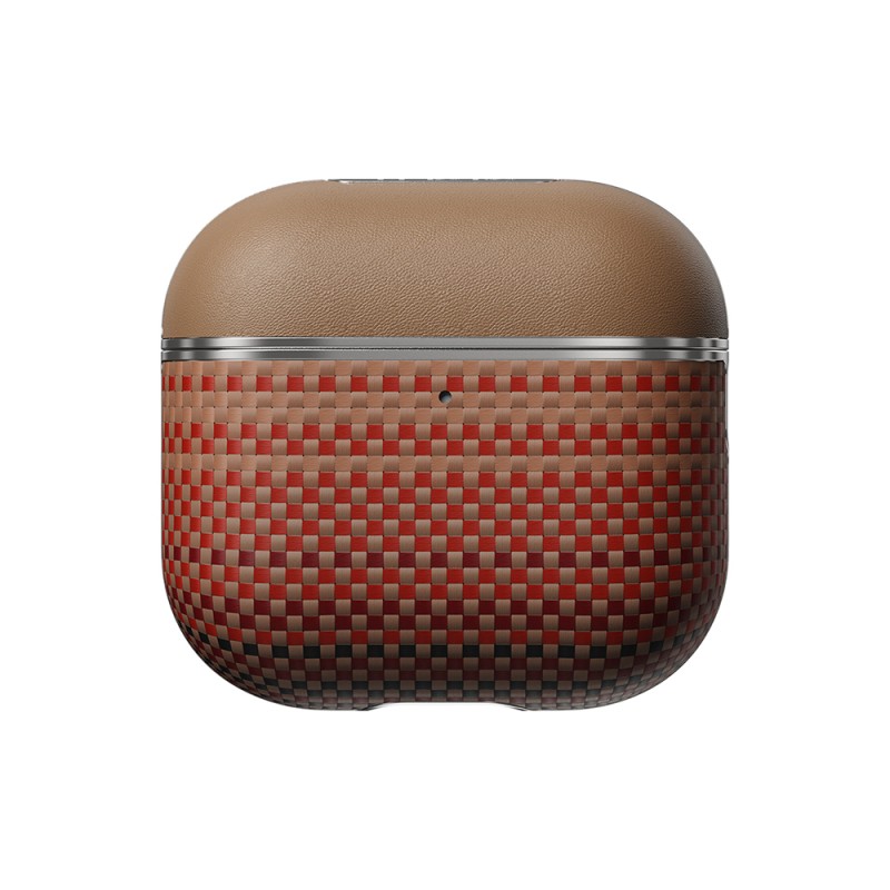 Apple Airpods 4 Kılıf Aramid Fiber Pitaka Tactile Woven Sunset-Moonrise Serisi Kapak - 1