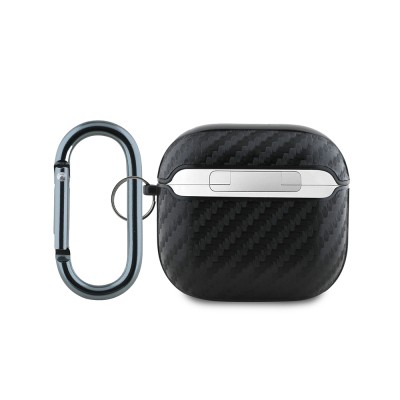 Apple Airpods 4 Kılıf Redbull Orjinal Lisanslı PU Karbon Fiber Tasarımlı Askı Aparatlı Kapak - 3