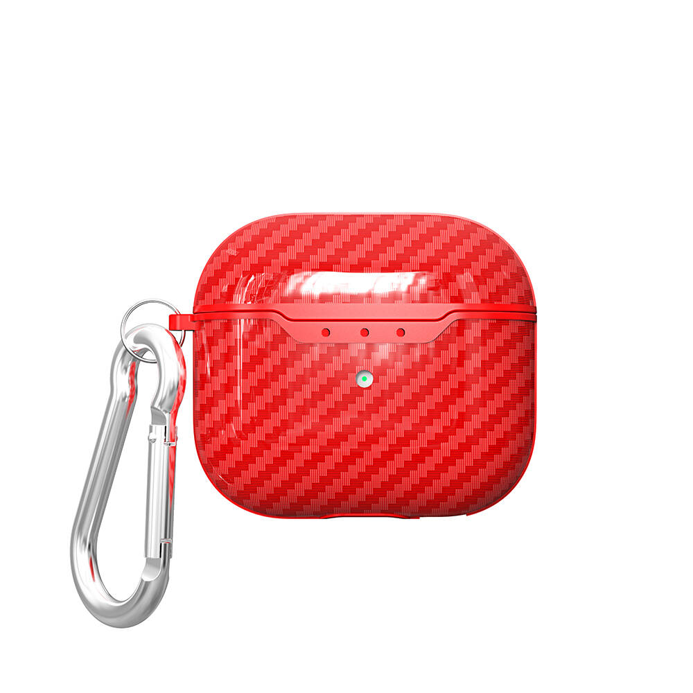 Apple Airpods 4 Kılıf Zore Airbag 05 Silikon - Kırmızı