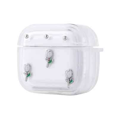 Apple Airpods 4 Zore Airbag 44 Airbag Design Glitter Transparent Kutup Case - Zore