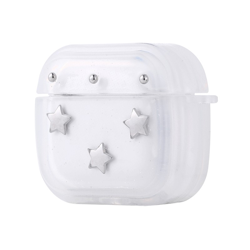 Apple Airpods 4 Zore Airbag 44 Airbag Tasarımlı Simli Şeffaf Kutup Kılıf - 3